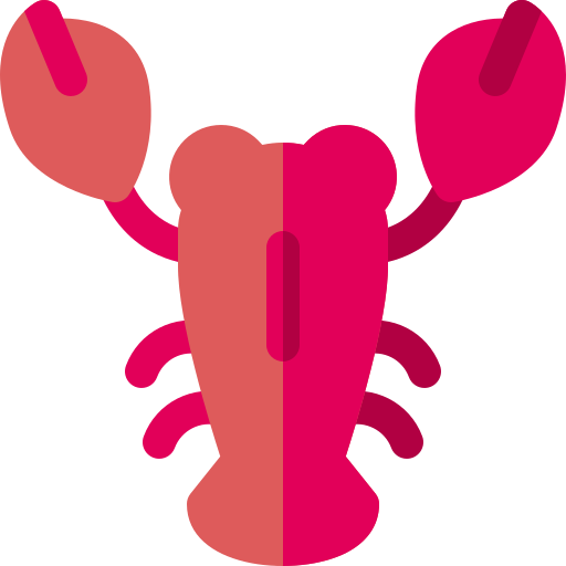 Eating lobster or shrimp